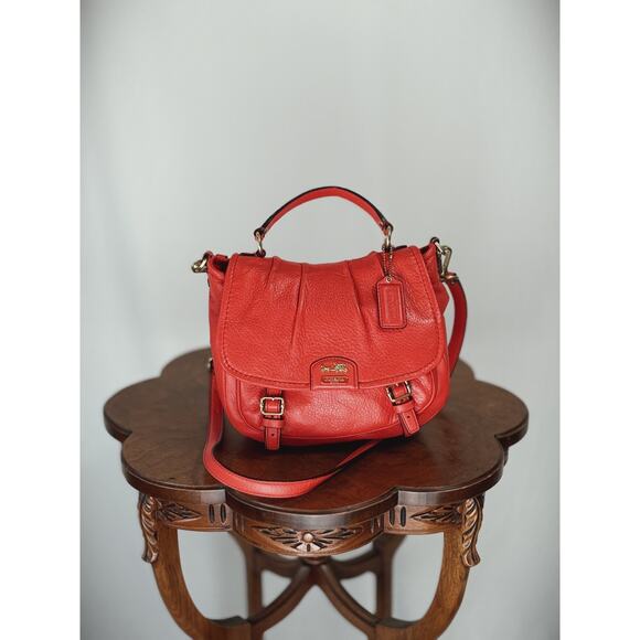 Coach Madison Annabelle Crossbody Bag CORAL Leather Handbag J1276-21223 #00012 - Picture 1 of 6